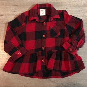 Arizona Plaid Long Sleeve Shirt 6 Months